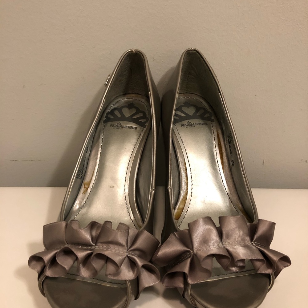 Peep toe high heels